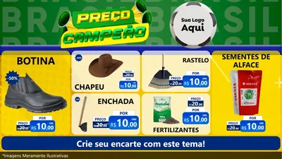 Modelo de TV para TV Horizontal com o tema Preço Campeão - Copa para Agropecuária