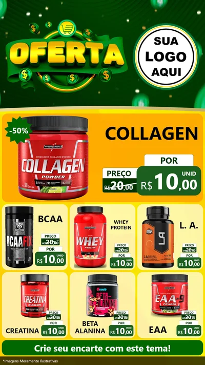 Modelo de Rede Social para Stories com o tema Oferta para Suplementos alimentares