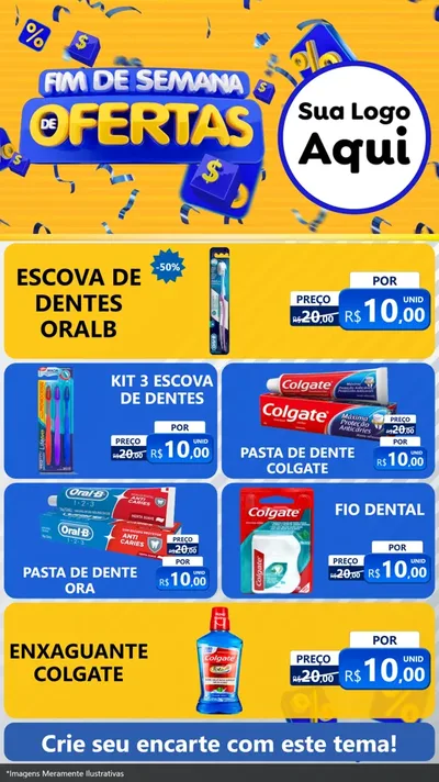 Modelo de TV para TV Vertical com o tema Fim de Semana de Ofertas para Higiene Pessoal