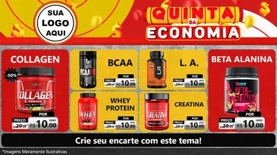 Modelo de TV para TV Horizontal com o tema Quinta da Economia para Suplementos alimentares