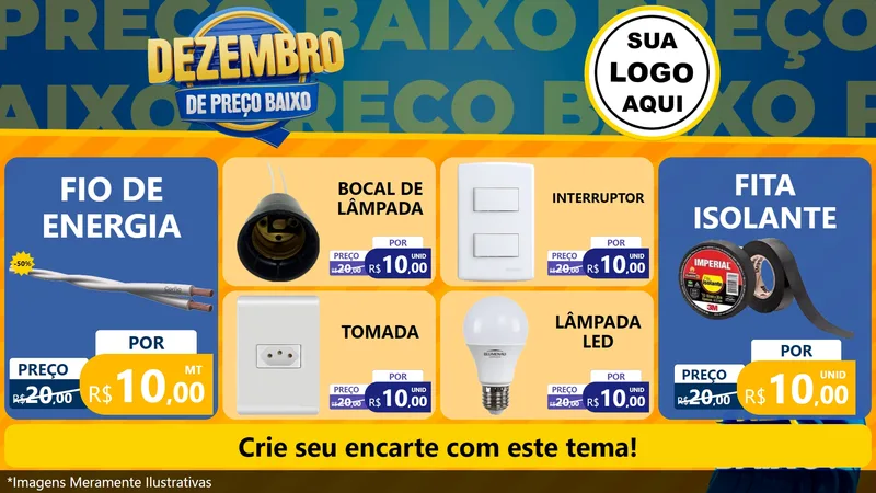 Modelo de TV para TV Horizontal com o tema Dezembro de Preço Baixo para Materiais Elétricos
