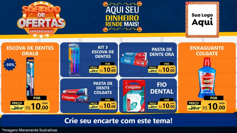 Modelo de TV para TV Horizontal com o tema Sábado de Ofertas Imperdíveis para Higiene Pessoal