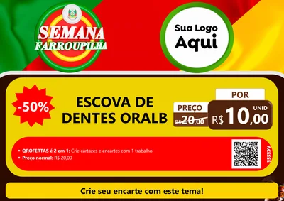 Modelo de Cartaz para Cartaz A4 Horizontal com o tema Semana Farroupilha para Higiene Pessoal