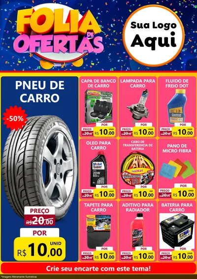 Modelo de Encarte para Encarte A4 Vertical com o tema Folia de Ofertas para Auto peças