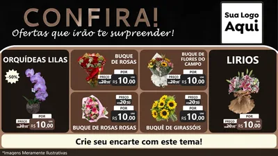 Modelo de TV para TV Horizontal com o tema Confira! Ofertas que irão te surpreender! para Floricultura e jardim