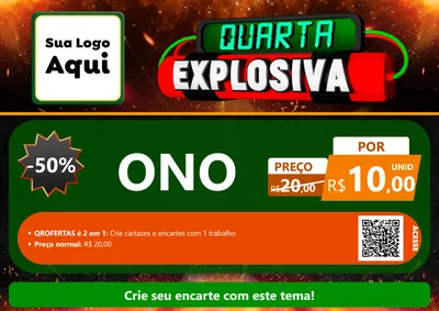 Modelo de Cartaz para Cartaz A4 Horizontal com o tema Quarta Explosiva para Óticas