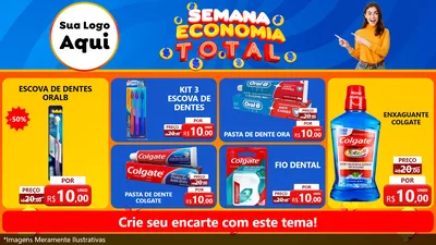 Modelo de TV para TV Horizontal com o tema Semana Economia Total para Higiene Pessoal