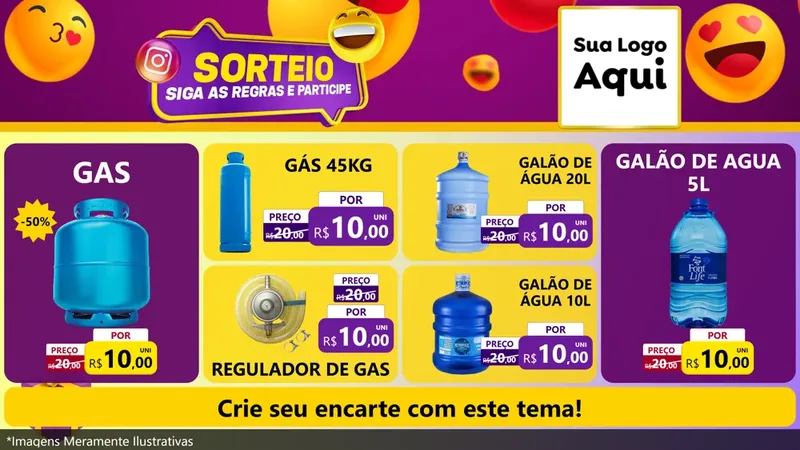 Modelo de TV para TV Horizontal com o tema Sorteio para Água e gás