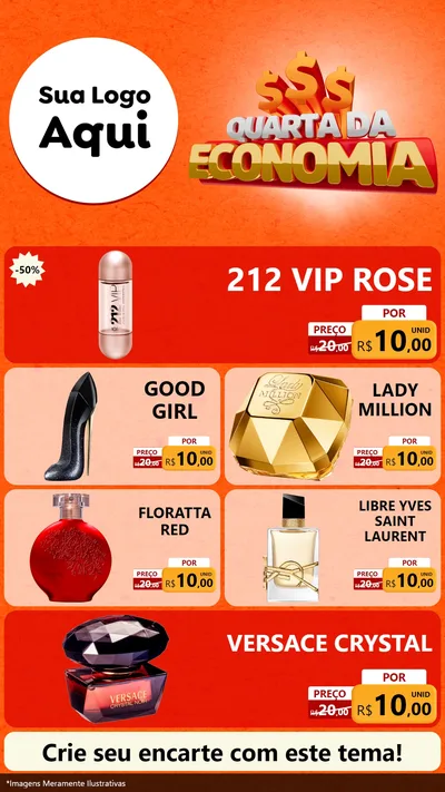 Modelo de TV para TV Vertical com o tema Quarta da Economia para Perfumes