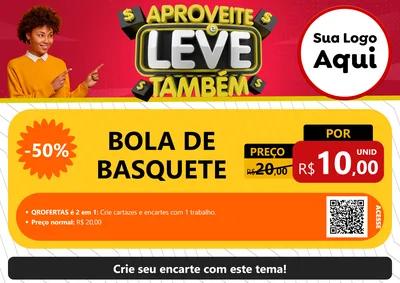 Modelo de Cartaz para Cartaz A4 Horizontal com o tema Aproveite e Leve Também para Artigos Esportivos