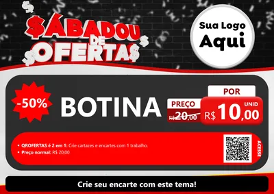 Modelo de Cartaz para Cartaz A4 Horizontal com o tema Sabadou de Ofertas para Agropecuária