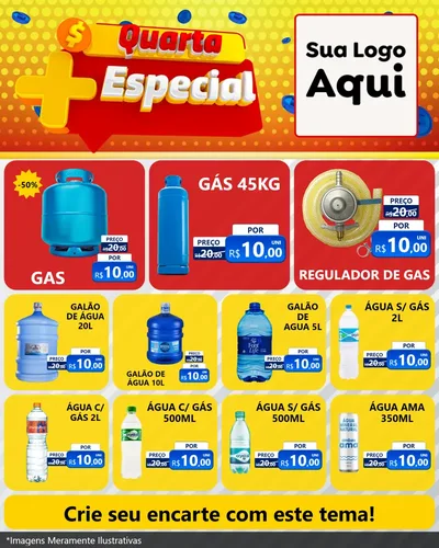 Modelo de Rede Social para Feed Instagram com o tema Quarta Mais Especial para Água e gás