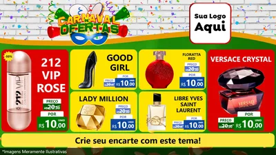 Modelo de TV para TV Horizontal com o tema Carnaval de Ofertas para Perfumes