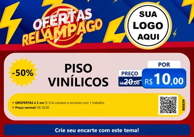Modelo de Cartaz para Cartaz A4 Horizontal com o tema Ofertas Relâmpago para Material para Construção