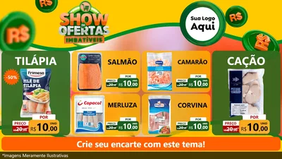 Modelo de TV para TV Horizontal com o tema Show de Ofertas Imbatíveis para Peixaria