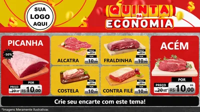 Modelo de TV para TV Horizontal com o tema Quinta da Economia para Açougue
