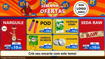 Modelo de TV para TV Horizontal com o tema Semana de Ofertas para Tabacaria