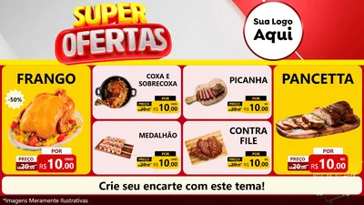 Modelo de TV para TV Horizontal com o tema Super Ofertas para Assados