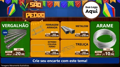 Modelo de TV para TV Horizontal com o tema São Pedro para Ferragens
