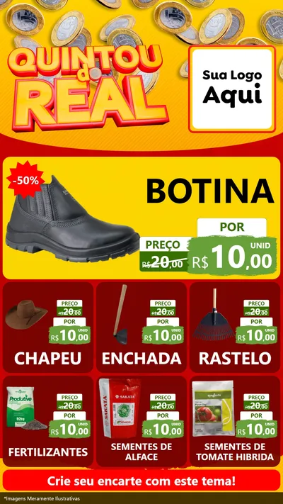 Modelo de Rede Social para Stories com o tema Quintou do Real para Agropecuária