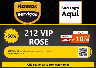 Modelo de Cartaz para Cartaz A4 Horizontal com o tema Nossos Serviços para Perfumes