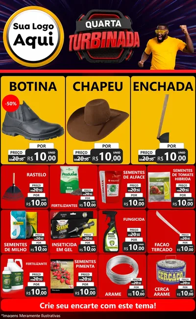 Modelo de Encarte para Encarte Grande com o tema Quarta Turbinada para Agropecuária
