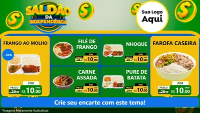 Modelo de TV para TV Horizontal com o tema Saldão da Indepêndencia para Restaurante