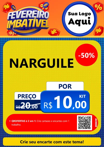 Modelo de Cartaz para Cartaz A4 Vertical com o tema Fevereiro Imbatível para Tabacaria
