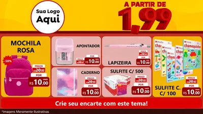 Modelo de TV para TV Horizontal com o tema A Partir de Um e Noventa e Nove - 1,99 para Papelaria