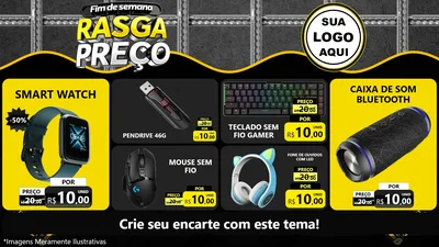 Modelo de TV para TV Horizontal com o tema Fim de Semana Rasga Preço para Informática