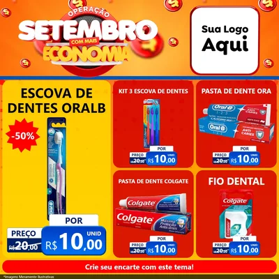 Modelo de Rede Social para Feed Facebook com o tema Operação Setembro Com Muita Economia para Higiene Pessoal