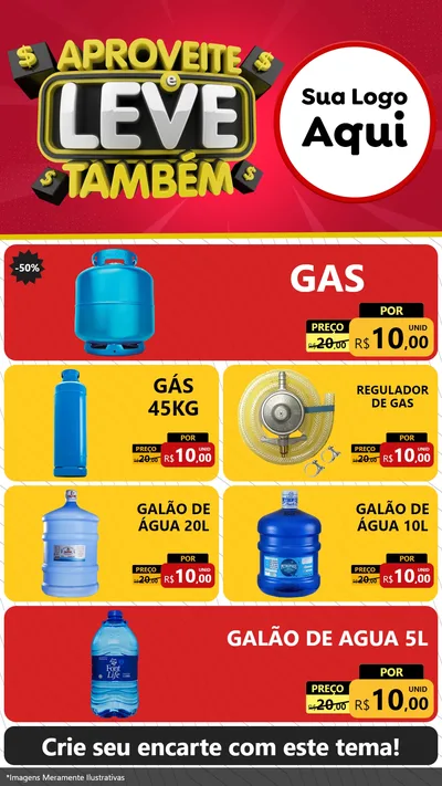Modelo de TV para TV Vertical com o tema Aproveite e Leve Também para Água e gás