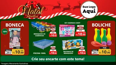 Modelo de TV para TV Horizontal com o tema Natal Imperdível para Brinquedos