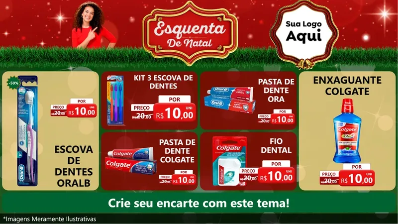 Modelo de TV para TV Horizontal com o tema Esquenta de Natal para Higiene Pessoal