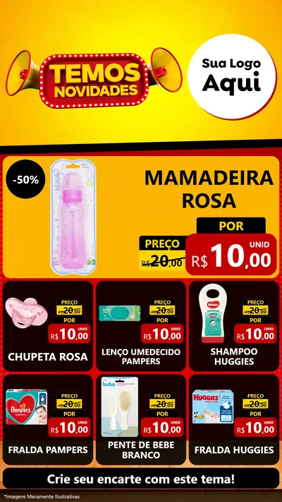 Modelo de Rede Social para Stories com o tema Temos Novidades para Bebês