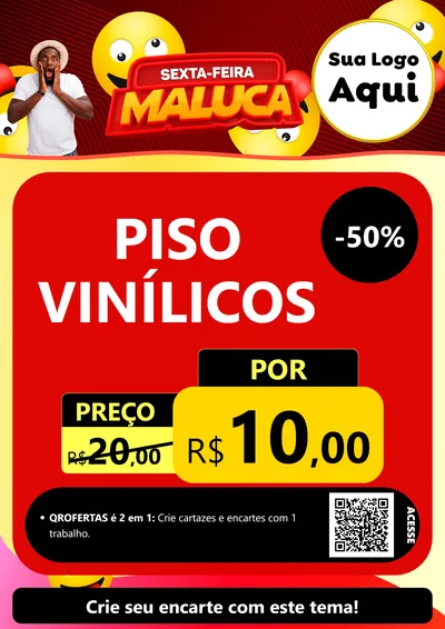 Modelo de Cartaz para Cartaz A4 Vertical com o tema Sexta-feira Maluca para Material para Construção