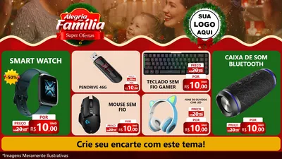 Modelo de TV para TV Horizontal com o tema Alegria Em Família - Super Ofertas para Informática