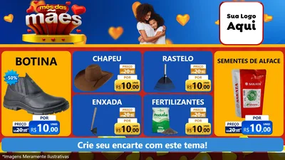 Modelo de TV para TV Horizontal com o tema Mês das Mães para Agropecuária