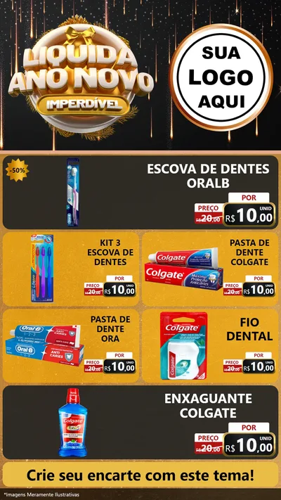 Modelo de TV para TV Vertical com o tema Liquida Ano Novo Imperdível para Higiene Pessoal