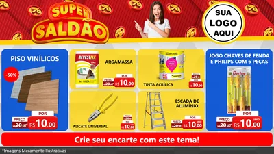 Modelo de TV para TV Horizontal com o tema Super Saldão para Material para Construção