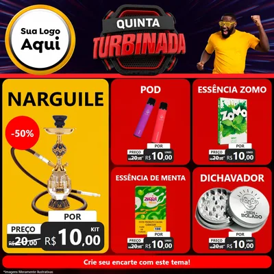 Modelo de Rede Social para Feed Facebook com o tema Quinta Turbinada para Tabacaria