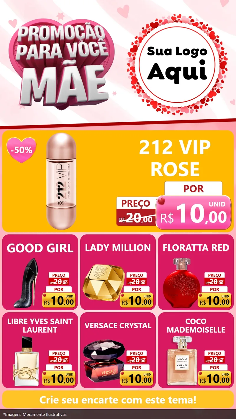 Modelo de Rede Social para Stories com o tema Promoção Para Você Mãe para Perfumes