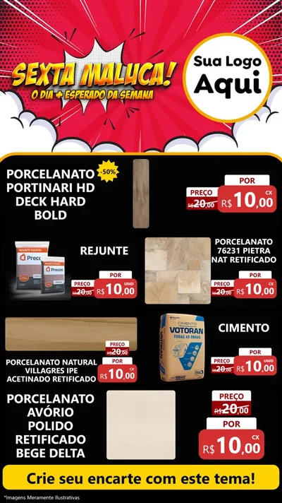 Modelo de TV para TV Vertical com o tema Sexta Maluca! para Pisos e revestimentos