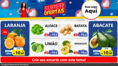 Modelo de TV para TV Horizontal com o tema Super Ofertas para Hortifrúti