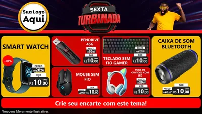 Modelo de TV para TV Horizontal com o tema Sexta Turbinada para Informática