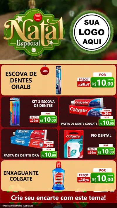 Modelo de TV para TV Vertical com o tema Natal Especial para Higiene Pessoal
