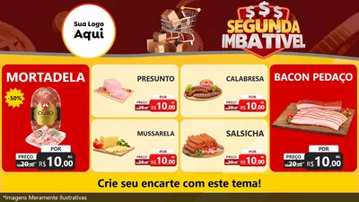 Modelo de TV para TV Horizontal com o tema Segunda Imbatível para Frios e Laticínios