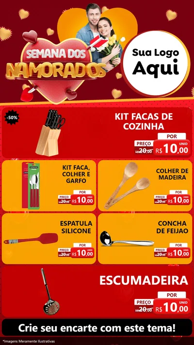 Modelo de TV para TV Vertical com o tema Semana dos Namorados para Utilidades Domésticas