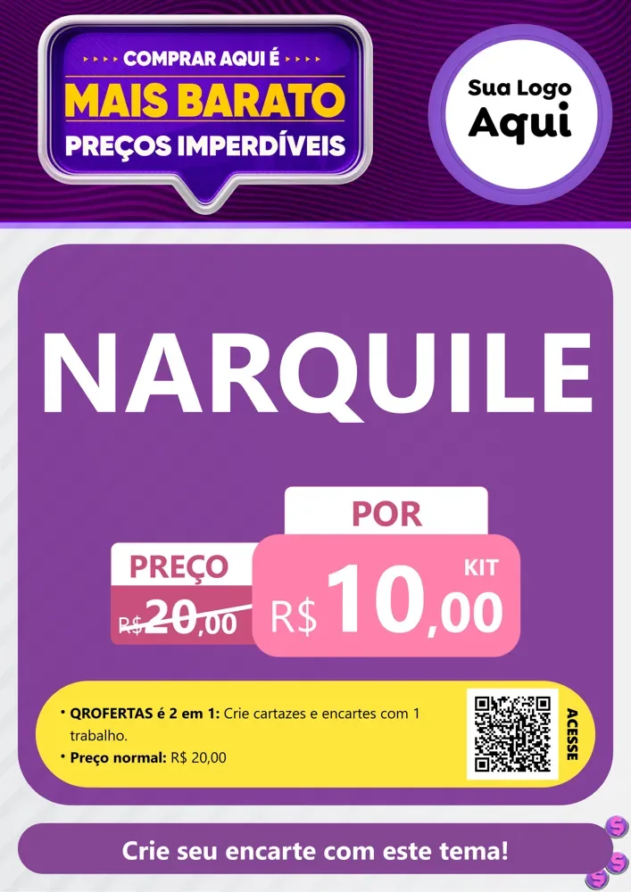 Modelo de Cartaz para Cartaz A4 Vertical com o tema Mais Barato para Tabacaria