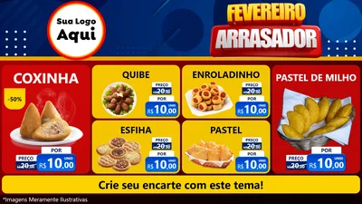 Modelo de TV para TV Horizontal com o tema Fevereiro Arrasador para Salgadaria